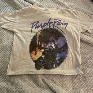 Vintage prince purple rain cropped t-shirt in size XS